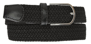 Marshal Braided Elastic Stretch Belts with Metal Buckle S111-menswallet