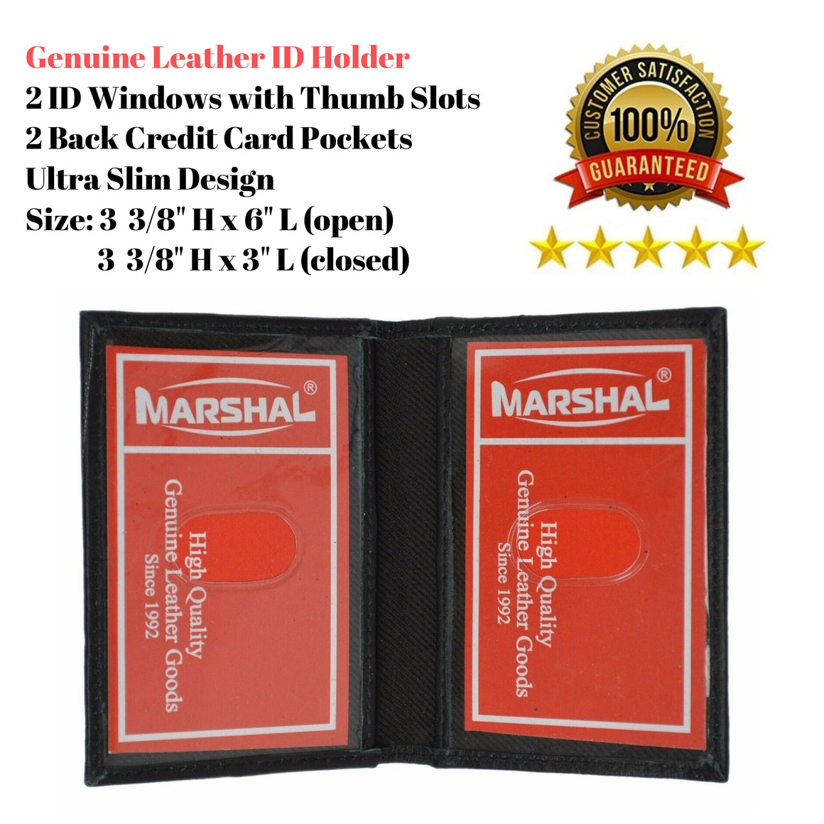 Slim Thin Leather Credit Card ID Mini Wallet Holder Bifold Drivers License Safe 1515 (C)-menswallet
