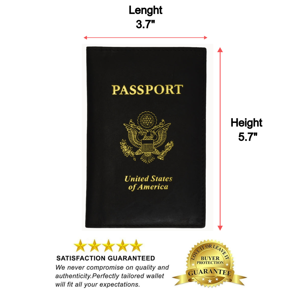 Genuine Leather Passport Cover Holder Case for Travel Best Gift BUY 1 GET 1 FREE-menswallet