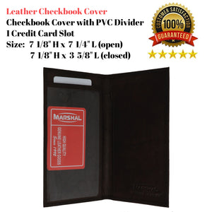 Brand New Hand Crafted Genuine Soft Leather Checkbook Cover Simple 156 CF-menswallet