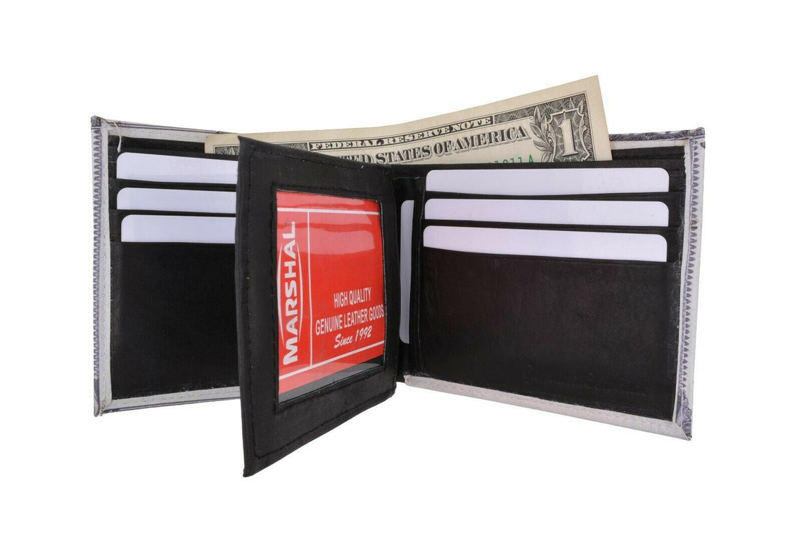 Men's US 100 Dollar Bill Leather Bifold Card Photo Holder Wallet Handbag Purse-menswallet