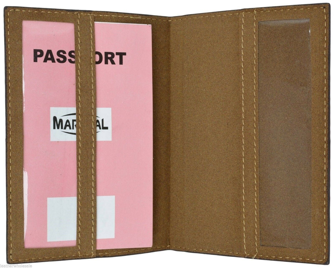 New Purple USA Passport Cover Holder Wallet Travel Case-menswallet