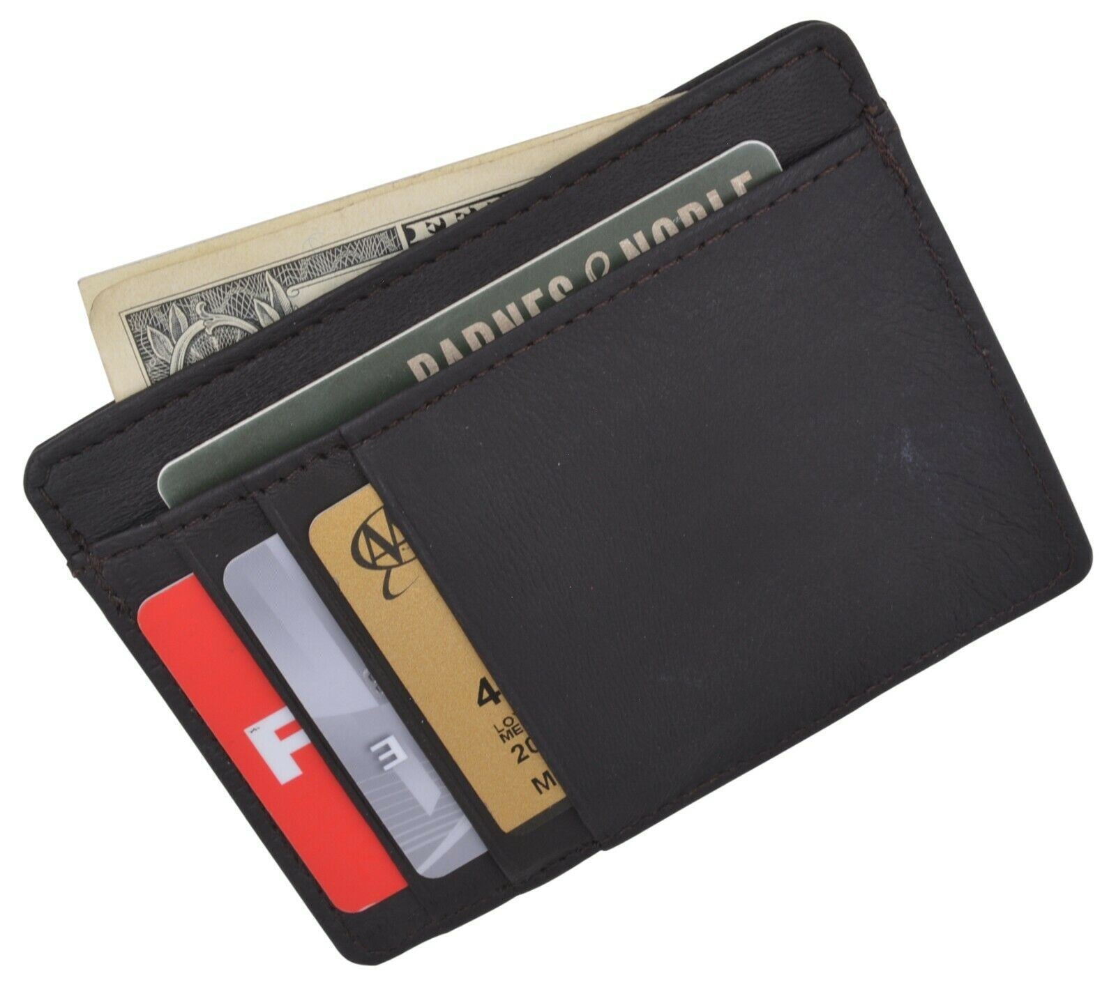 StarHide Men's Slimfold RFID Blocking Wallet - Italian Real Leather Bifold With Coin Pocket & Gift Box (Brown)