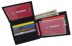 Genuine Leather Minimalist Bifold Wallets For Men RFID Blocking Slim Mens Wallet-menswallet