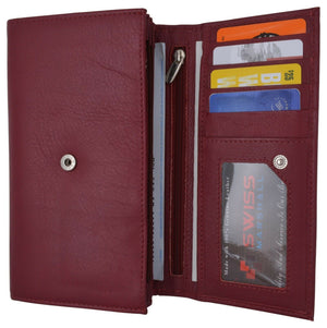 Genuine Leather Wallets For Women's Ladies Wallet Clutch Accordion RFID Blocking-menswallet