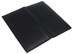 RFID Blocking Genuine Leather Long Bifold Checkbook Organizer Wallet-menswallet