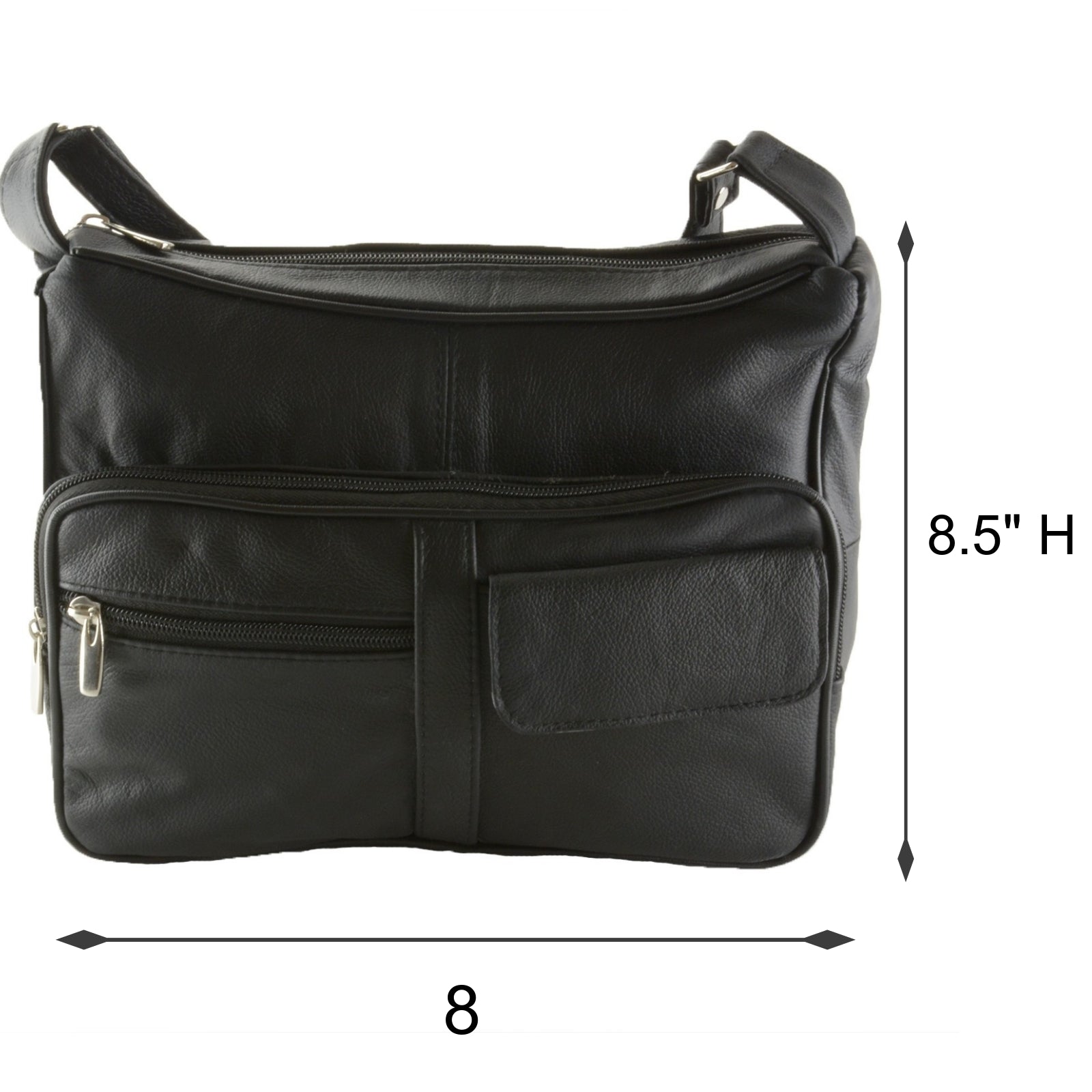 VL Modern Ladies Printed Black Leather Handbag, Size: 40 X 20 X 55
