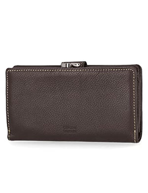 Genuine Leather Wallets For Women- Embossed Accordion Clutch RFID Wallet With ID Window-menswallet
