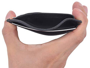 Men's Minimalist Slim Thin Front Pocket Credit Card ID Holder Leather Wallet-menswallet