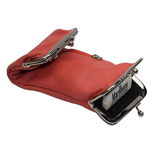 womens leather cigarette case with lighter holder Genuine leather cigarette and lighter case with twist clasp light pink womens leather cigarette case with lighter holder Genuine leather cigarette and lighter case with twist clasp light pink