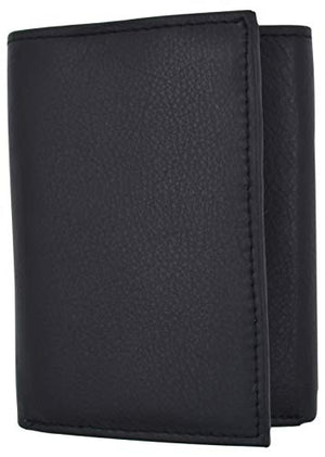 SWISS MARSHALL Top Grain Leather Trifold Wallet for Men RFID Blocking Extra Capacity-menswallet