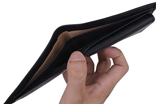 VERSAINSECT RFID Blocking Hidden Wallet For Men - Genuine Leather Bifold With AirTag Holder