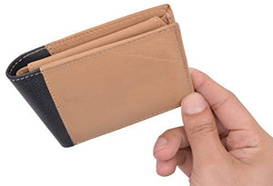 Cavelio Flap-Up ID Credit Card Holder Bifold Men's Premium Leather Wallet-menswallet