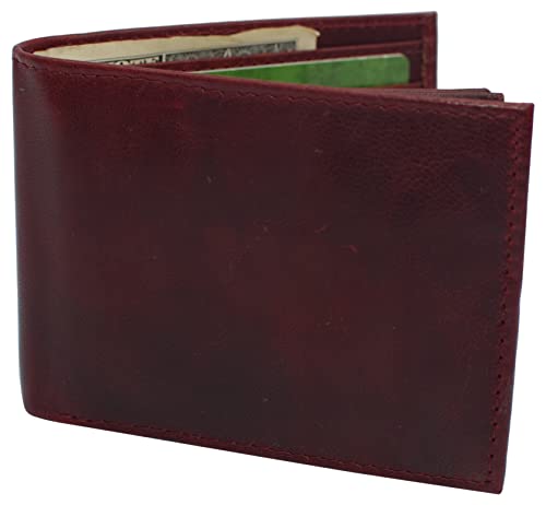 Real Cowhide Leather Mens Wallet RFID Blocking Multi Card Holder Wallets for Men Bifold Wallet-menswallet