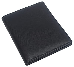 RFID Blocking Genuine Leather Extra Capacity Large Hipster Bifold Wallet-menswallet