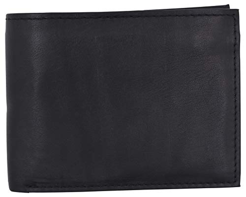 SWISS MARSHALL Full Grain Leather Mens Bifold Wallet RFID Blocking Wallets for Men-menswallet