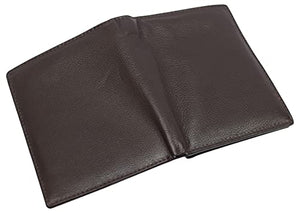 RFID Blocking Men's Bifold Hipster Center Flap Large Capacity Genuine Leather Wallet-menswallet