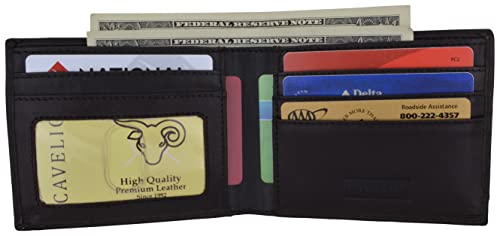 Premium Mens Slim Bifold Wallet Soft Genuine Leather Western with Gift Box-menswallet