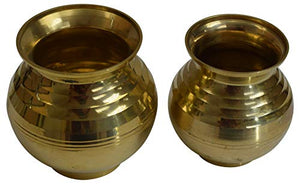 Brass Pooja Lota, Kalash Lota for Festival Puja Home Drinkware Temple-menswallet