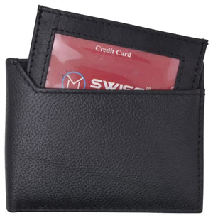 Mens Bifold Leather RFID Wallet with Removable Front ID Window Credit Card Holder Gift Box-menswallet