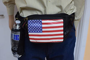 USA Fanny Pack - American Flag Packs, 4th of July, Stars and Stripes, Red White, and Blue Waist Bag Belt Bags-menswallet