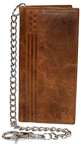 Leather Biker Wallet Chain Handmade Leather Wallet Mens Bifold Wallet Gift  293