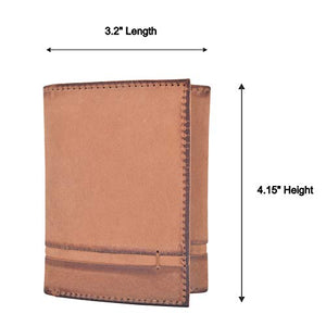 RFID Blocking Men's Chain Biker Leather Classic Slim Trifold Wallet with 8 Cards+1 ID Window + 2 Note Compartments-menswallet