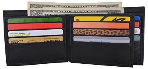 VERSAINSECT RFID Blocking Hidden Wallet For Men - Genuine Leather Bifold With AirTag Holder