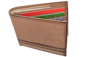 Mens Slim Bifold Wallet RFID Blocking Front Pocket Genuine Hunter Leather Wallets for Men-menswallet