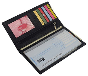 Leather Long Wallets for Men RFID Protected - Men's Slim Long Wallet & Checkbook Wallet-menswallet