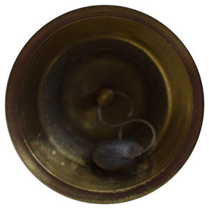 OM SHRI OM 4" Polished Traditional Brass Bell-menswallet