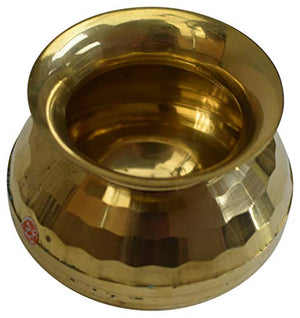 Brass Lota Indian Drinkware Prayer Temple Pooja Kalash Water Storage Pot-menswallet