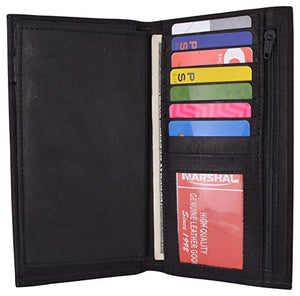 Womens Genuine Leather Checkbook Cover Wallet Organizer with Credit Card Holder for Ladies-menswallet