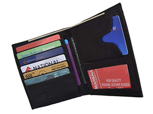 Marshal Leather European Hipster Wallet, Black, 5 x 4.25-Inch-menswallet