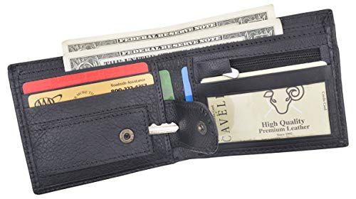 Slim Mens Bifold Wallet Premium Leather Credit Card ID Holder Key Pocket Wallet - wallets for men's at mens wallet