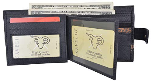 Bifold Men's Wallet Premium Leather Hipster Credit Card ID Coin Wallet With Snap Closure - wallets for men's at mens wallet