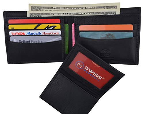 VERSAINSECT RFID Blocking Hidden Wallet For Men - Genuine Leather Bifold With AirTag Holder