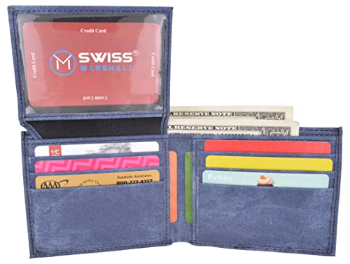 Vegan Leather Bifold RFID Wallets For Men - Cruelty Free Non Leather Mens Wallet With ID Window