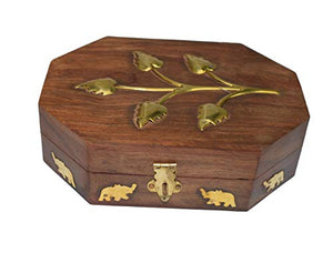OM SHRI OM Rosewood Keepsake Ladies Box Jewelry Organizer Handcrafted Product from India-menswallet