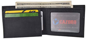 USA Wallets for Men RFID BLOCKING Leather Stylish Bifold Mens Wallet with 2 ID Windows-menswallet