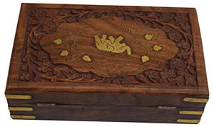 Gorgeous Hand Carved Rosewood Trinket Jewelry Box Elephant Design with Velvet Interior-menswallet
