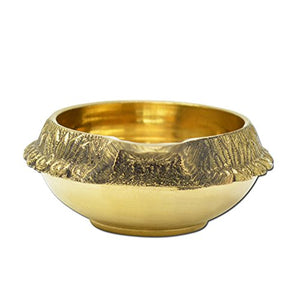 Set of 2 decorative brass kuber diya oil lamp india religious item-menswallet