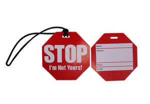 2-Stop Sign Tag Red Luggage Tag for Travel By Marshal-menswallet