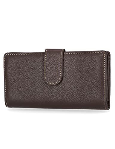 RFID Women's Genuine Full Grain Soft Leather Ladies Long Wallet Purse