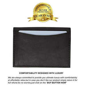 Marshal Genuine Leather Thin Business Multi Card Case Minimalist Wallet ID Card Holder-menswallet