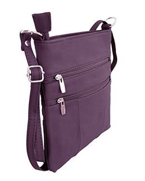 Purple Mini Body Purse Multi Pocket Cross Body Handbag Adjustable Shoulder Strap Designed in the U.S.A.-menswallet