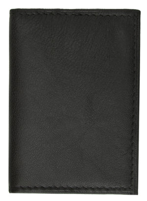 Marshal Mens Leather Trifold Wallet Hipster Multi Card ID Holder Black-menswallet