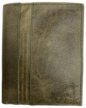 RFID Blocking Genuine Leather Bifold Hipster European Wallet For Men USA Series 20 Card Slots 2 Bill Compartments 2 ID Windows Money-menswallet