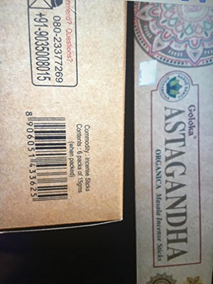 Goloka Organica Series - Astagandha - 6 Boxes of 15 Grams (90 Grams Total)-menswallet