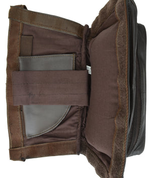 Leather Pistol Gun CCW Concealed Holster Belt Bag Waist Fanny Pack New Brown-menswallet